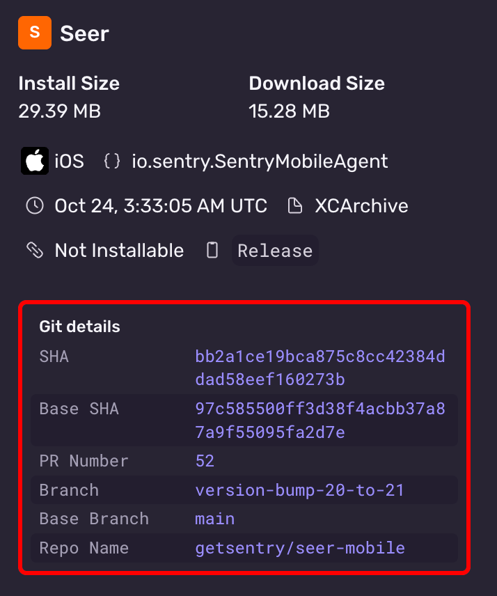 Upload metadata